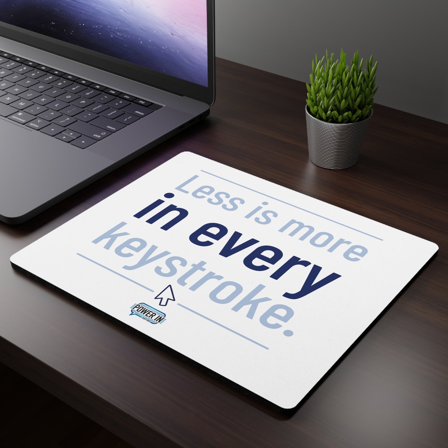 less is more mousepad